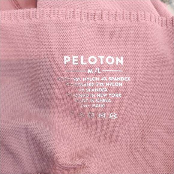 Peloton Pink Ribbed Leggings Size M / L High Waist - Picture 11 of 12